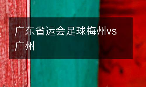 廣東省運(yùn)會(huì)足球梅州vs廣州