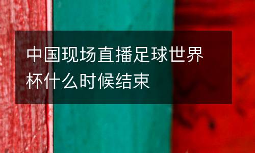 中國現場直播足球世界杯什么時候結束