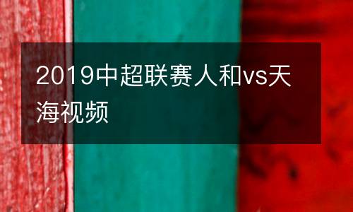 2019中超聯賽人和vs天海視頻