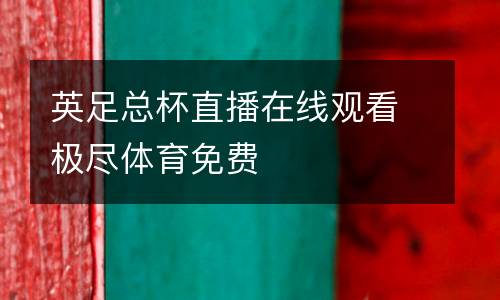 英足總杯直播在線觀看極盡體育免費